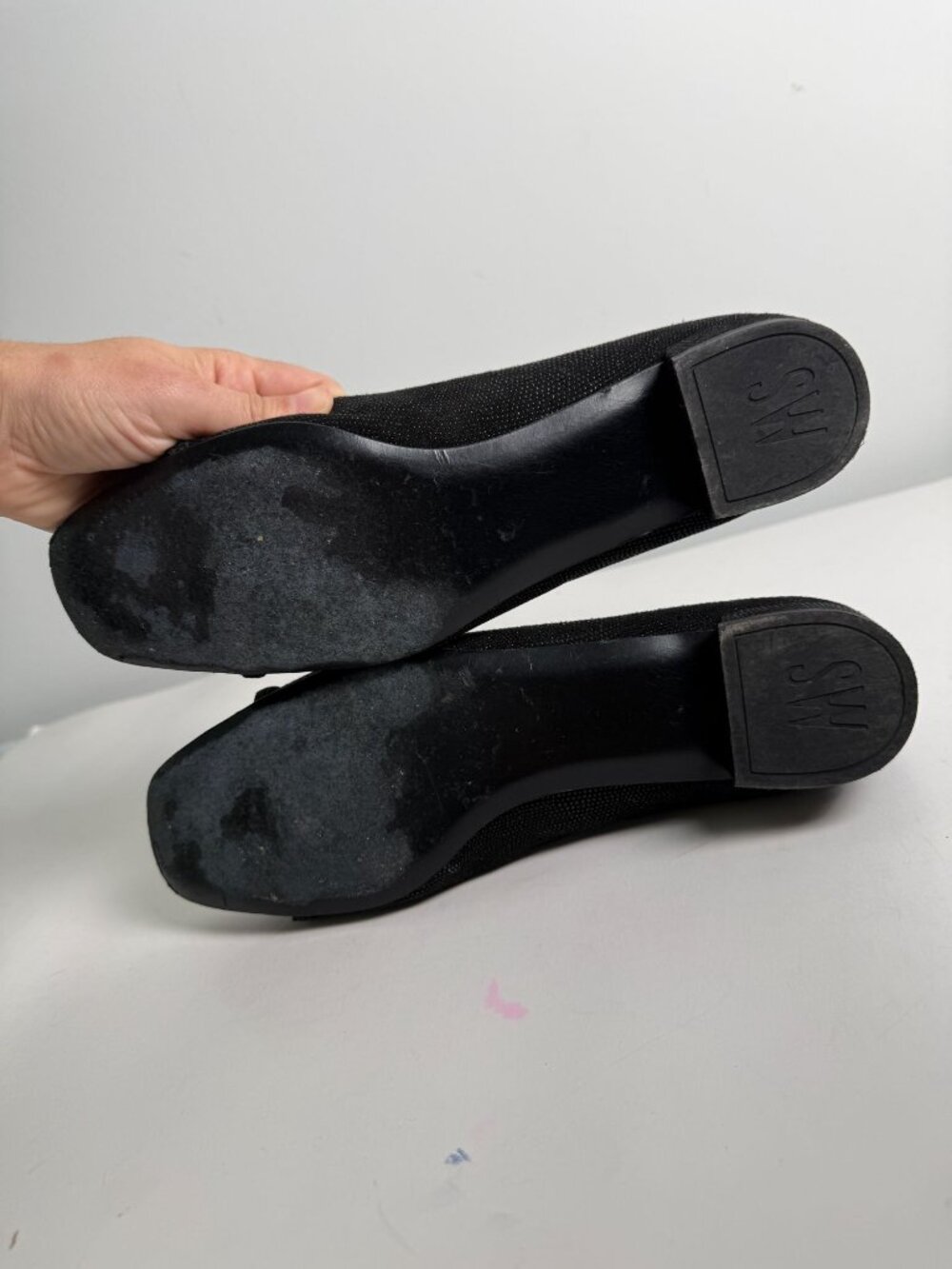 Stuart Weitzman Square Toe Tortoise Shell Print Low Block Heel Size 10 - Picture 6 of 8